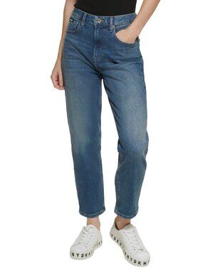 DKNY Jeans Women's Waverly Straight-Leg Jeans Blue Size 31/12 MSRP $79